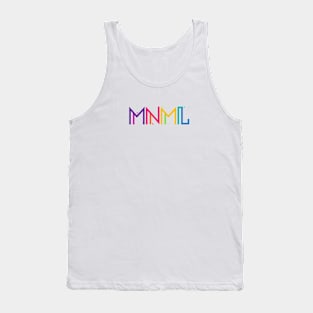 Minimal Type (Colorful) Typography - Design Tank Top